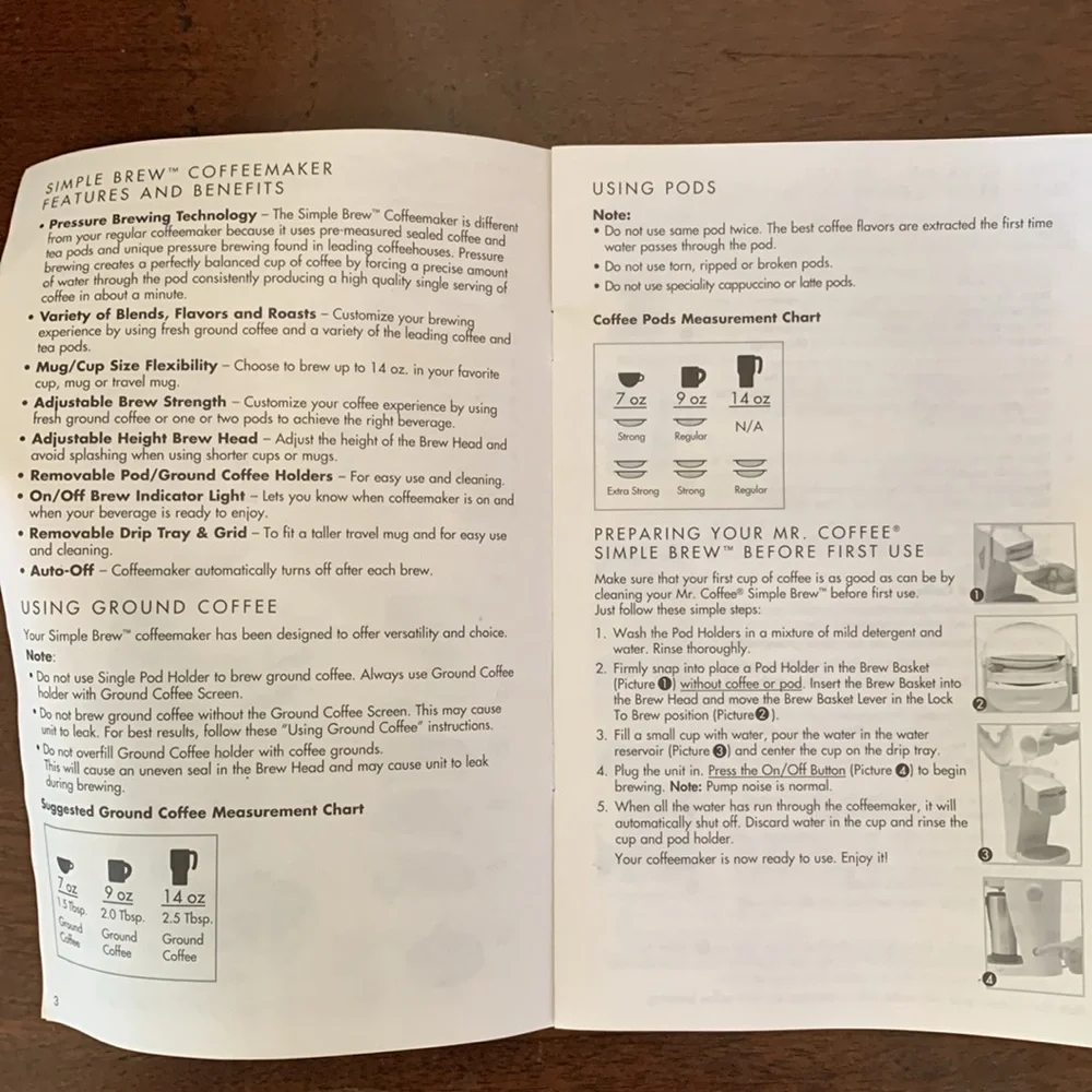 Mr. Coffee Simple Brew Single Serve Coffeemaker/adjustable brew head height